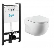 Комплект: система инсталляции ROCA Active, унитаз MERIDIAN, сиденье микролифт, без кнопки