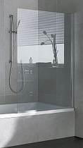 Шторка на ванну Basic Arica 70х140 неподвижная, стекло 6мм матовое прямоугольное