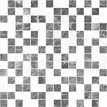 Декор 30х30 Crystal мозаика серый+белый