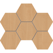 Декор 25х28,5 Мозаика Classic Wood CW04 Hexagon неполированный