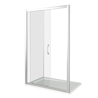 Дверь для душа LATTE WTW-130-C-WE 130х185 стекло прозрачное 5 мм, профиль белый