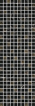 Декор 25х75 MM12111 Астория чёрный мозаичный глянцевый