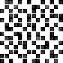 Декор 30х30 Crystal мозаика чёрный+белый
