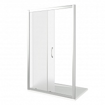 Дверь для душа LATTE WTW-110-G-WE 110х185 стекло Grape 5 мм, профиль белый
