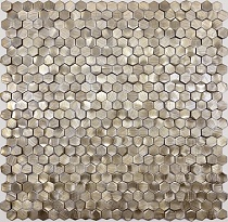 28,7х30,6 Мозаика Aluminium 3D Hexagon Gold