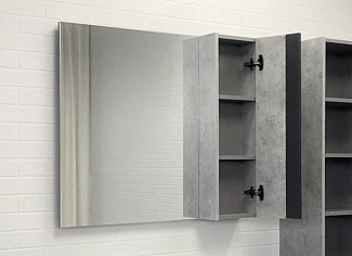 Зеркало-шкаф  Эдинбург-90 бетон фото2