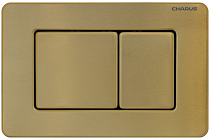 Смывная клавиша Robusto, нержавеющая сталь, двойной смыв, цвет матовое золото