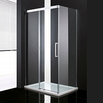Душевое ограждение прямоугольное PREMIER-SOFT 140х100х200 прозрачное стекло, профиль хром