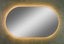 Зеркало Fleur LED 1200х700 (ореольная теплая подсветка, бесконтактный диммируемый овальный сенсор)
