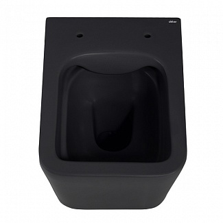 Унитаз подвесной безободковый Rechteck AC1201MB сиденье дюропласт с микролифтом, чёрный матовый