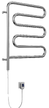 Полотенцесушитель электро Ш-образный поворотный 25 (3/4") 450х570 (сухой ТЭН, 80 Вт)
