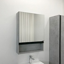 Зеркало-шкаф  "Эдинбург-60" бетон светлый