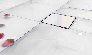 Horizontal DRY1 White Glass 100х100 мм белое стекло фото3