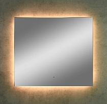 Зеркало Trezhe LED 800х700 (ореольная теплая подсветка, бесконтактный диммируемый овальный сенсор)