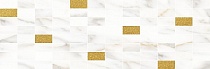 Декор 20х60 Aragon мозаичный белый золото MM60157
