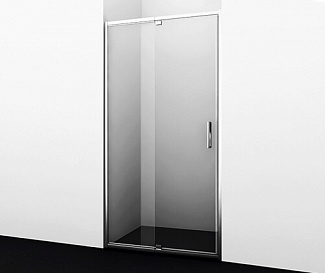 Дверь для душа Berkel 48P13 110х200 распашная, стекло прозрачное, профиль хром